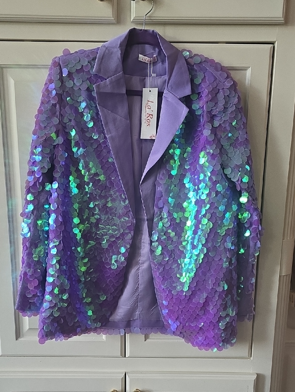Lavender Iridescent Sequin Blazer